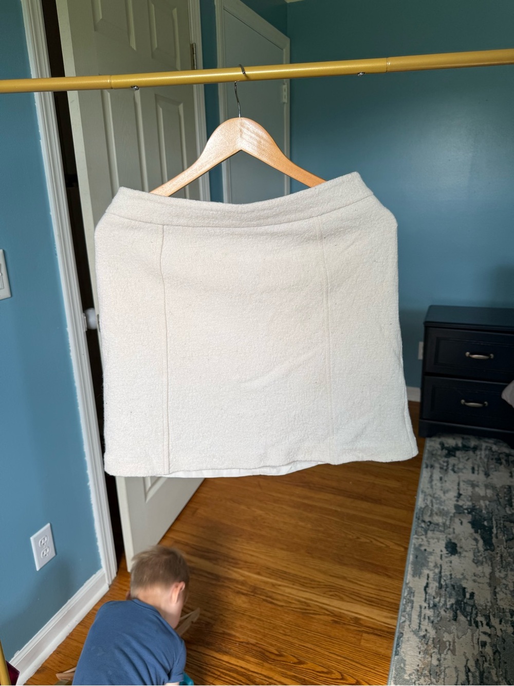Petite Cream Pencil Skirt